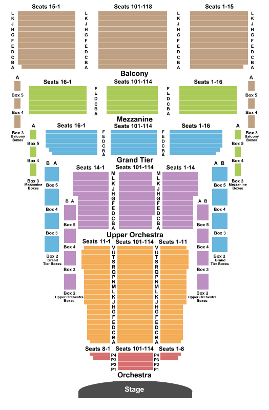 thelma gaylord performing arts theatre seating chart