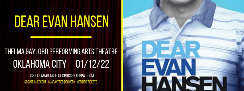 Dear Evan Hansen at Thelma Gaylord Performing Arts Theatre
