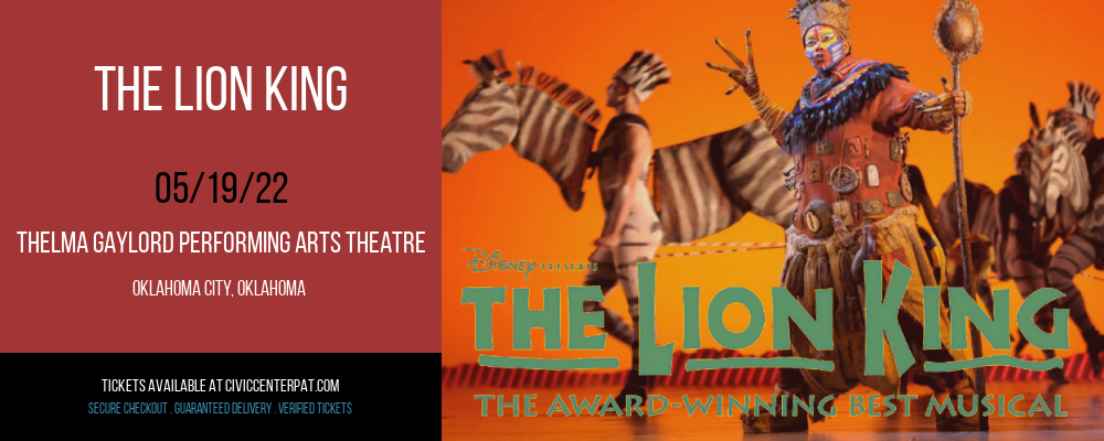The Lion King at Thelma Gaylord Performing Arts Theatre