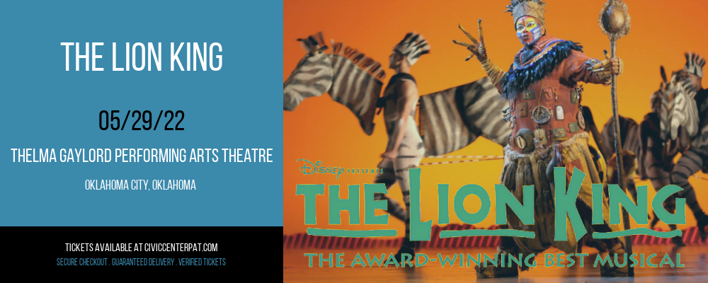 The Lion King at Thelma Gaylord Performing Arts Theatre tickets The Lion King at Thelma Gaylord Performing Arts Theatre