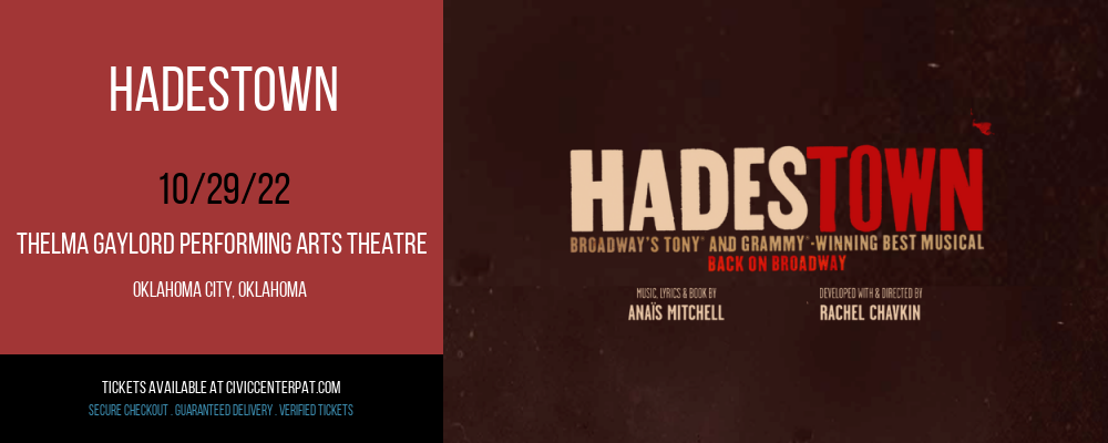 Hadestown at Thelma Gaylord Performing Arts Theatre tickets Hadestown at Thelma Gaylord Performing Arts Theatre
